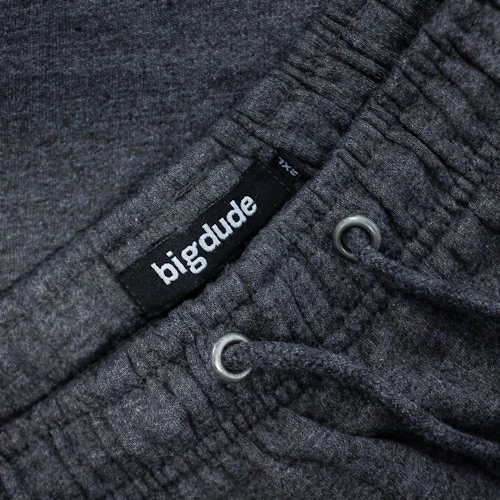 Bigdude Open Hem Joggers Charcoal - Image 5