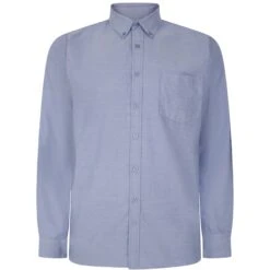 Bigdude Button Down Oxford Long Sleeve Shirt Royal Blue Tall