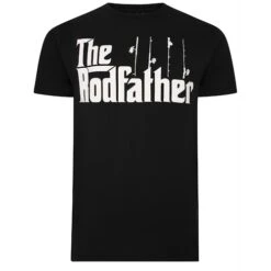 Bigdude The Rodfather Print T-Shirt Black