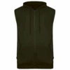 Bigdude Loop Back Sleeveless Hoody Khaki Tall
