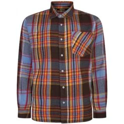 Bigdude Summer Long Sleeve Flannel Shirt Multi Tall