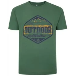 Bigdude Outdoors Print T-Shirt Deep Green