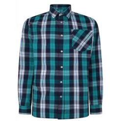Bigdude Long Sleeve Check Shirt Green Tall