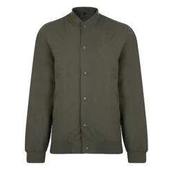 Bigdude Button Up Baseball Jacket Khaki