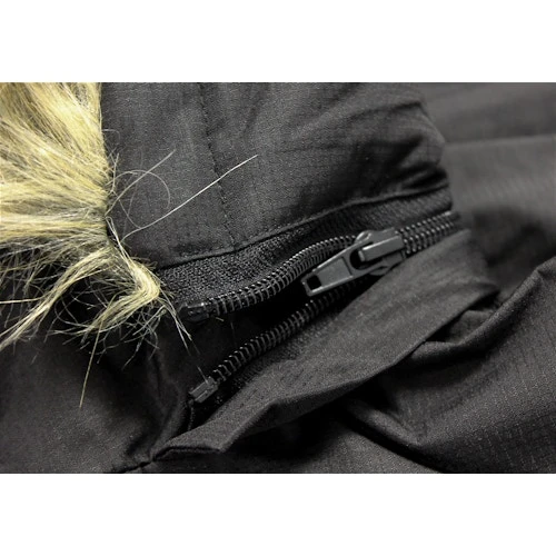 Bigdude Full Zip Parka Coat Black - Image 4