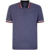 Bigdude Two Tone Contrast Polo Shirt Navy