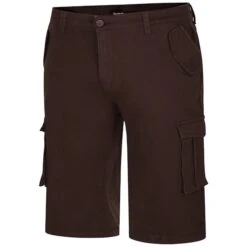 Bigdude Stretch Twill 3/4 Length Cargo Shorts Brown