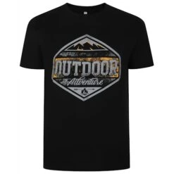 Bigdude Outdoors Print T-Shirt Black