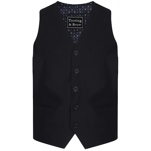 Tooting & Brow Pierlo Waistcoat Black