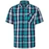 Bigdude Short Sleeve Check Shirt Green Tall