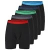 Bigdude 5 Pack Keyhole Boxer Shorts Black