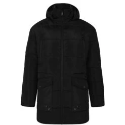 Bigdude Hooded Puffer Jacket Black