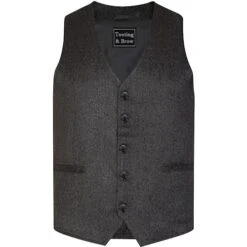 Tooting & Brow Baggio Waistcoat Charcoal