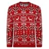 Bigdude Festive Christmas Jumper Red