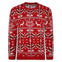 Bigdude Festive Christmas Jumper Red