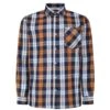 Bigdude Long Sleeve Check Shirt Orange Tall