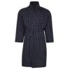 Bigdude Woven Check Dressing Gown Navy