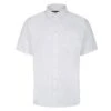 Bigdude Button Down Oxford Short Sleeve Shirt White