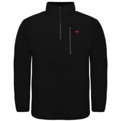 Bigdude 1/4 Zip Fleece Pullover Black