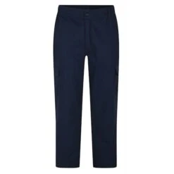 Bigdude Elasticated Waist Cargo Trousers Navy Tall