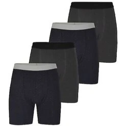 Bigdude 4 Pack Print Trunk Boxer Shorts Black