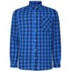 Bigdude Gingham Long Sleeve Shirt Blue Tall