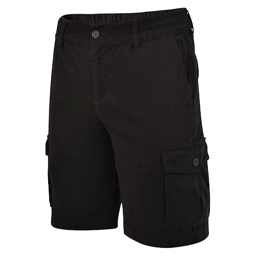 Bigdude Elasticated Waist Cargo Shorts Black - Image 2