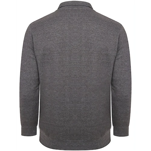 Bigdude Funnel Neck Full Zip Sweatshirt Charcoal - Image 2