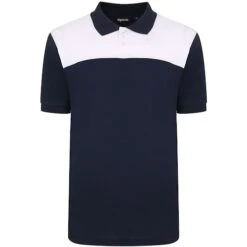 Bigdude Colour Block Polo Shirt Navy