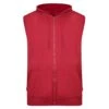 Bigdude Loop Back Sleeveless Hoody Burgundy Tall
