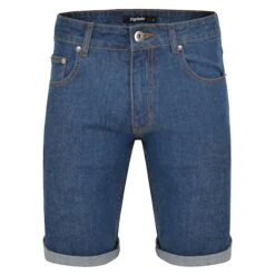 Bigdude Stretch Denim Shorts Mid Wash
