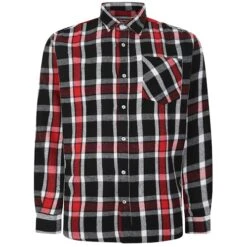 Bigdude Long Sleeve Check Flannel Red Tall