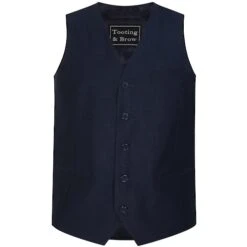 Tooting & Brow Pierlo Waistcoat Navy