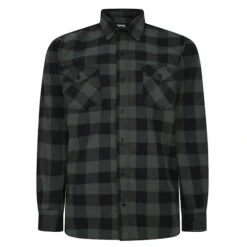 Bigdude Checked Overshirt Green/Black Tall
