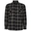 Bigdude Checked Overshirt Charcoal/Black