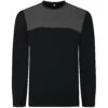 Bigdude Cut & Sew 2 Tone Long Sleeve T-Shirt Black/Charcoal Tall