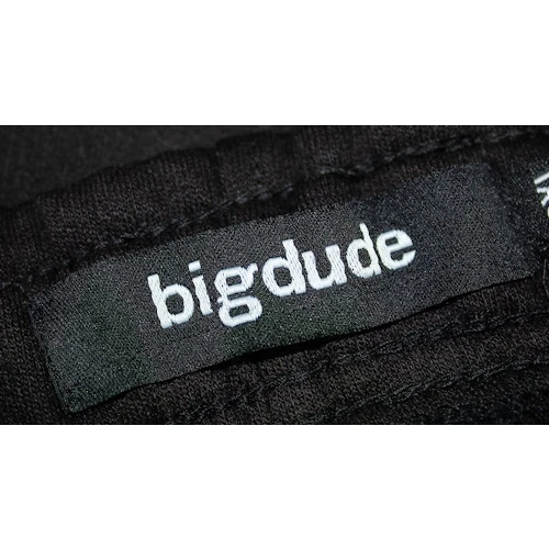 Bigdude Open Hem Joggers Black - Image 5