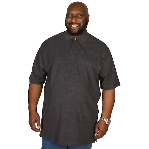 Bigdude Plain Polo Shirt- Charcoal - Image 4