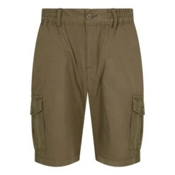 Bigdude Elasticated Waist Cargo Shorts Khaki