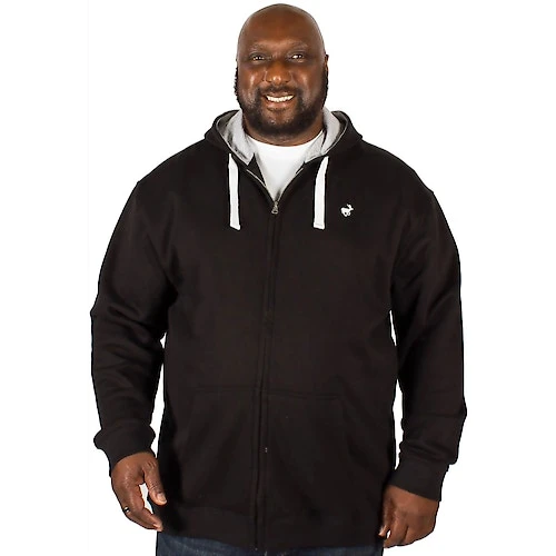 Bigdude Fleece Full Zip Hoody Black - Image 5