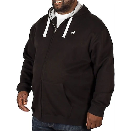 Bigdude Fleece Full Zip Hoody Black - Image 3