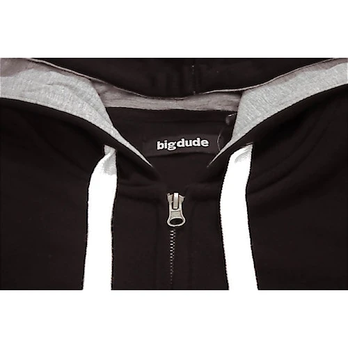 Bigdude Fleece Full Zip Hoody Black - Image 8