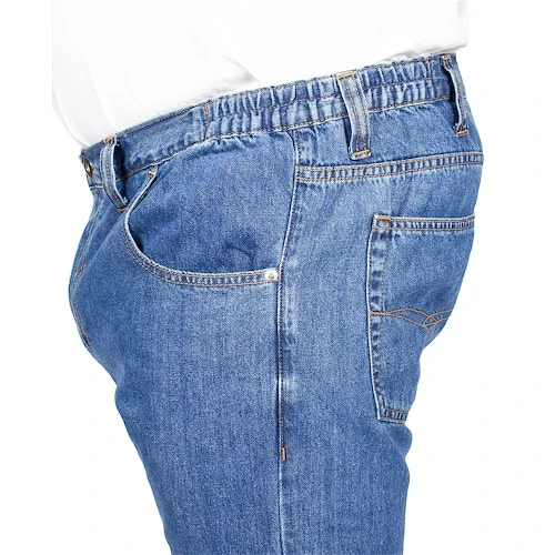 Bigdude Elasticated Waist Jeans Mid Wash - Image 5
