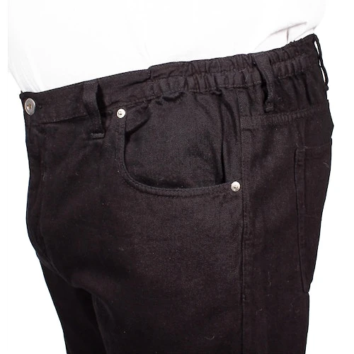 Bigdude Elasticated Waist Jeans Black - Image 5