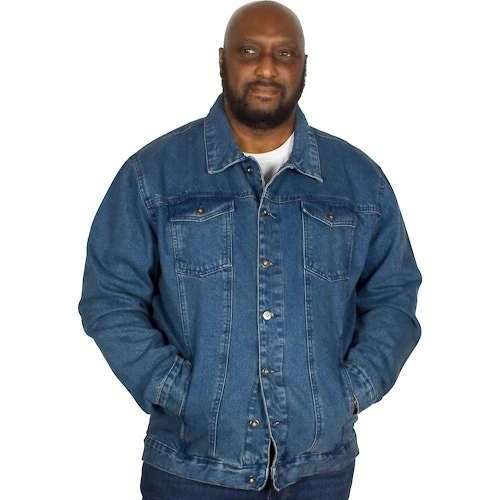 Bigdude Classic Denim Jacket Mid Wash - Image 5