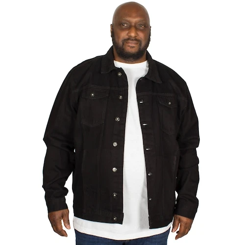 Bigdude Classic Denim Jacket Black - Image 4