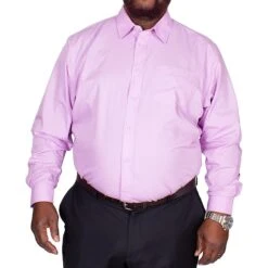 Bigdude Classic Long Sleeve Poplin Shirt Violet Tall