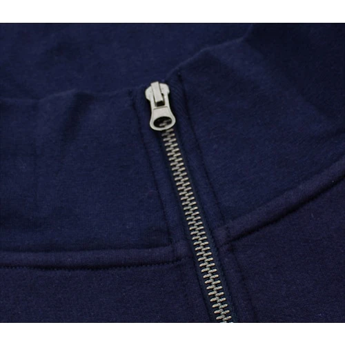 Bigdude Funnel Neck Full Zip Sweatshirt Navy - Image 4
