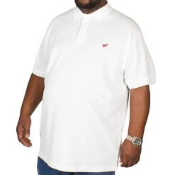 Bigdude Embroidered Polo Shirt White