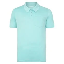 Bigdude Jersey Polo Shirt With Pocket Turquoise